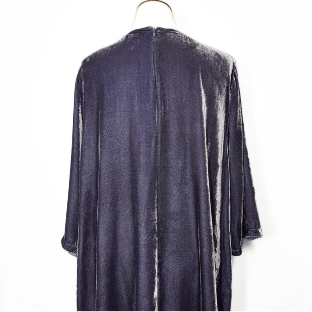 Eileen Fisher Charcoal Velvet A-Line Tunic - Picture 8 of 15